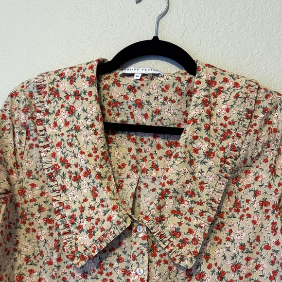 English Factory Red Floral Blouse - Picture 5 of 8